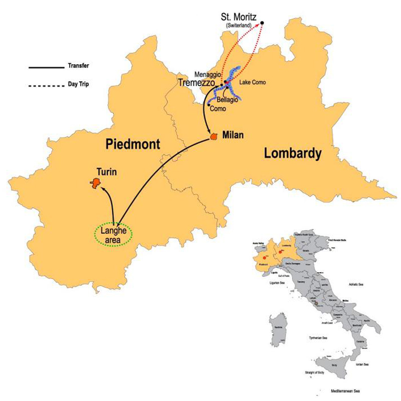 Lake Como map